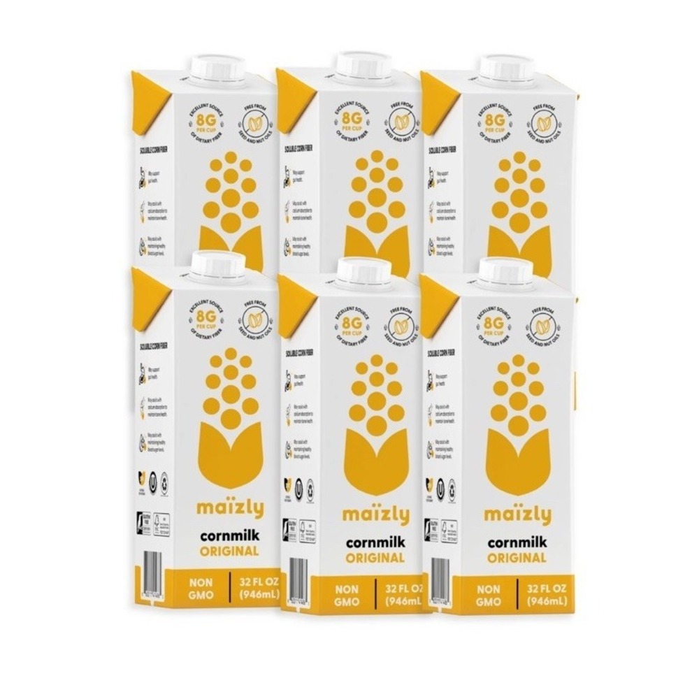 6 Maizly Original Corn Milk Plant Based Dairy Free Alternative 32oz‎ Each Sealed